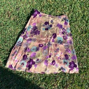 Gorgeous flower pattern silk skirt